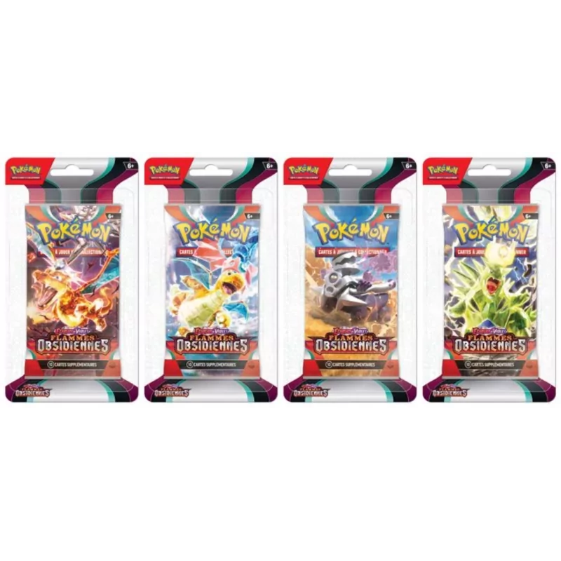 Blister / Booster illustration aléatoire / Flammes Obsidiennes - EV03 / FRANCAIS