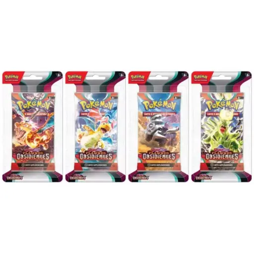 Blister / Booster illustration aléatoire / Flammes Obsidiennes - EV03 / FRANCAIS